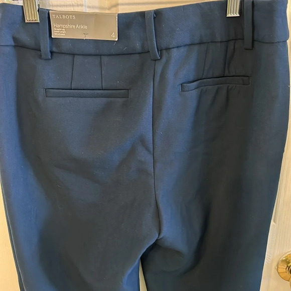 Talbots Women’s (4) Blue Hampshire Ankle Straight Leg Career Pants NWT - Picture 8 of 8